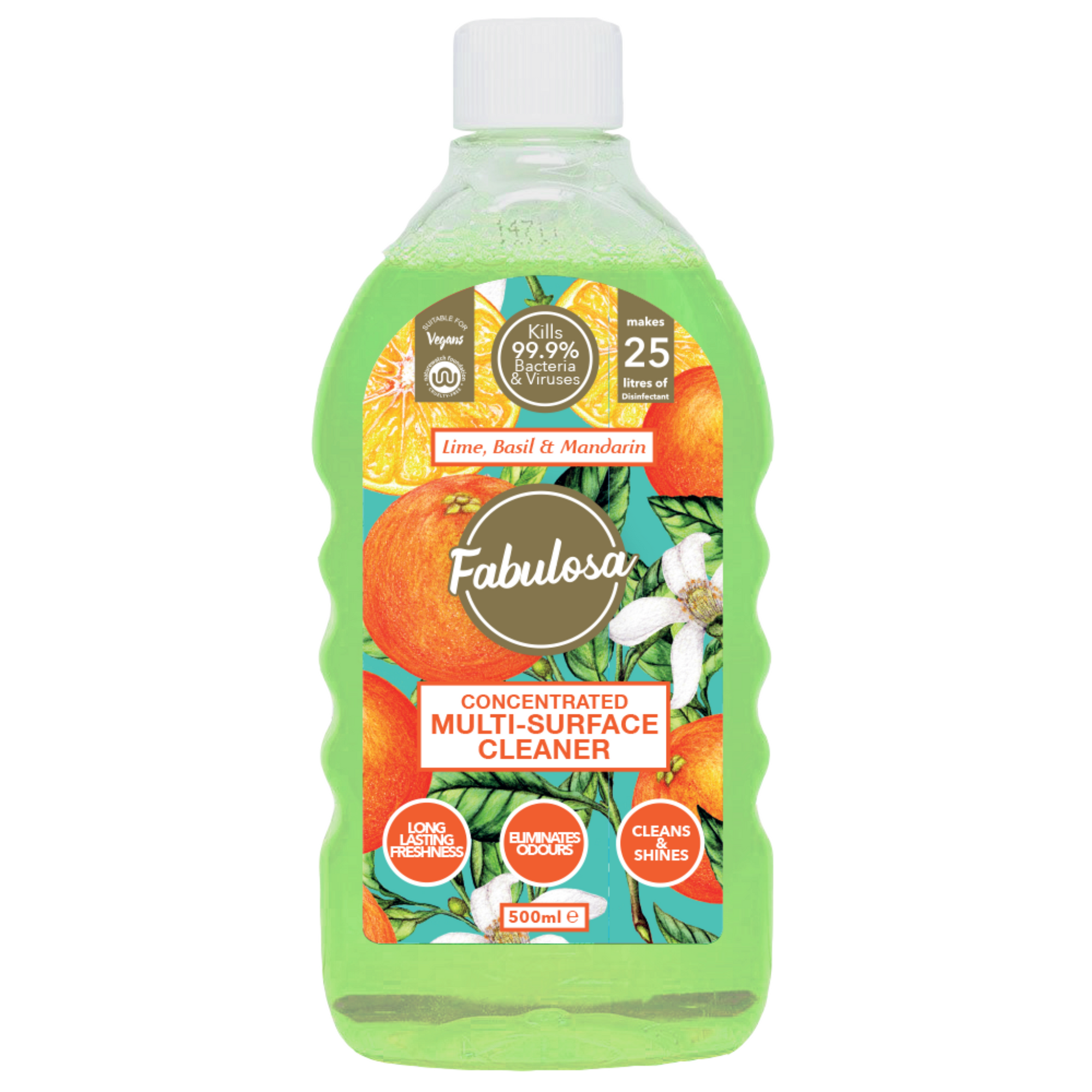 Fabulosa Concentrated Disinfectant - Lime, Basil & Mandarin (500ml)