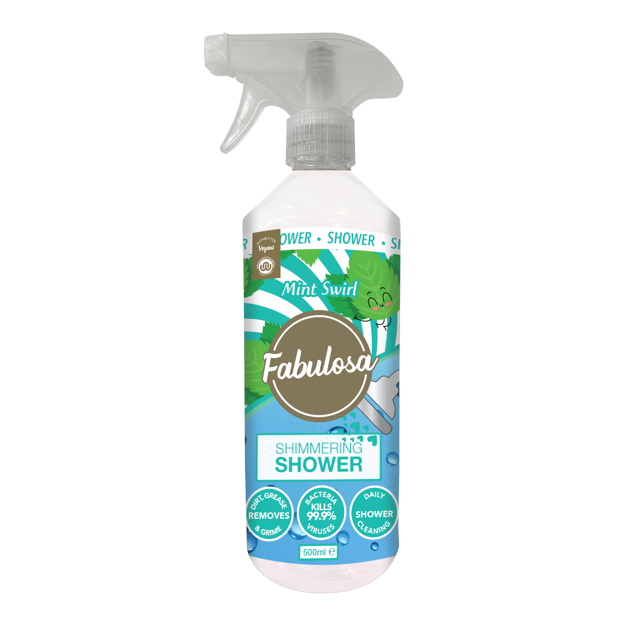 Fabulosa Shimmering Shower Spray - Mint Swirl (500ml)