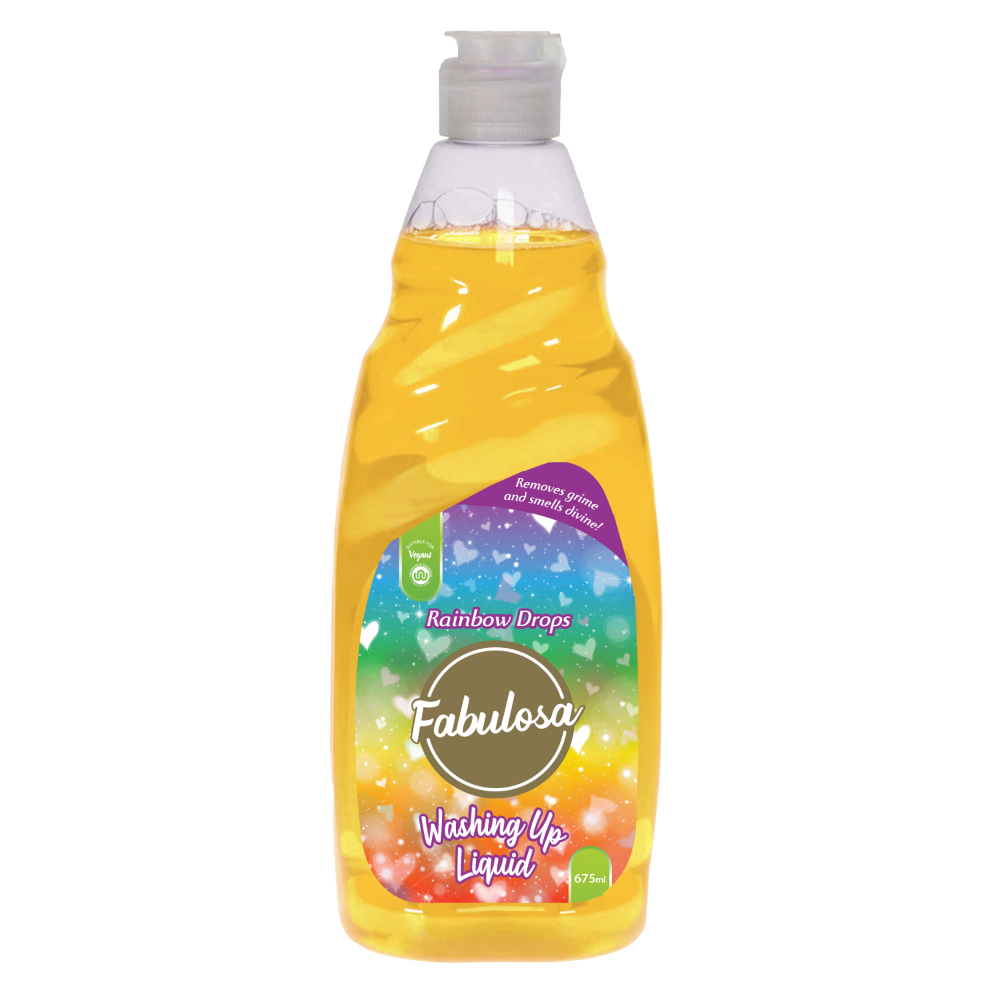 Fabulosa Washing Up Liquid - Rainbow Drops (675ml)