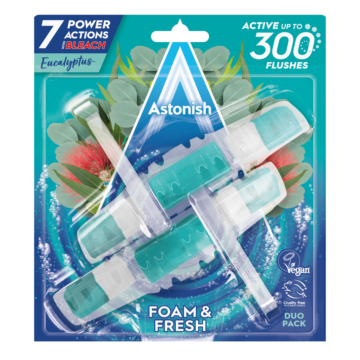 Astonish Foam and Fresh Toilet Blocks Eucalyptus 2 pack