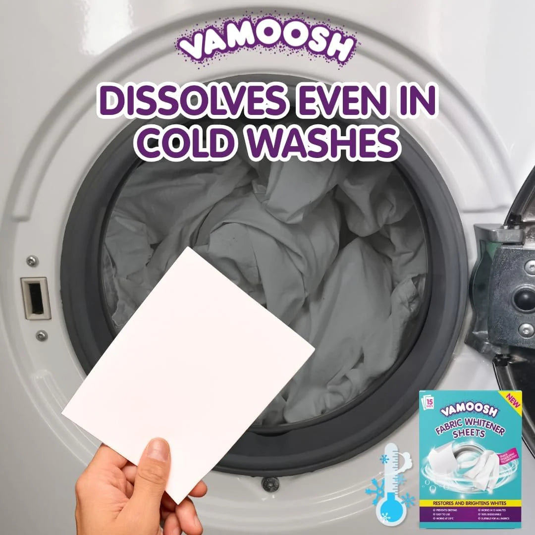 Vamoosh Fabric Whitener Sheets (15 Pack)