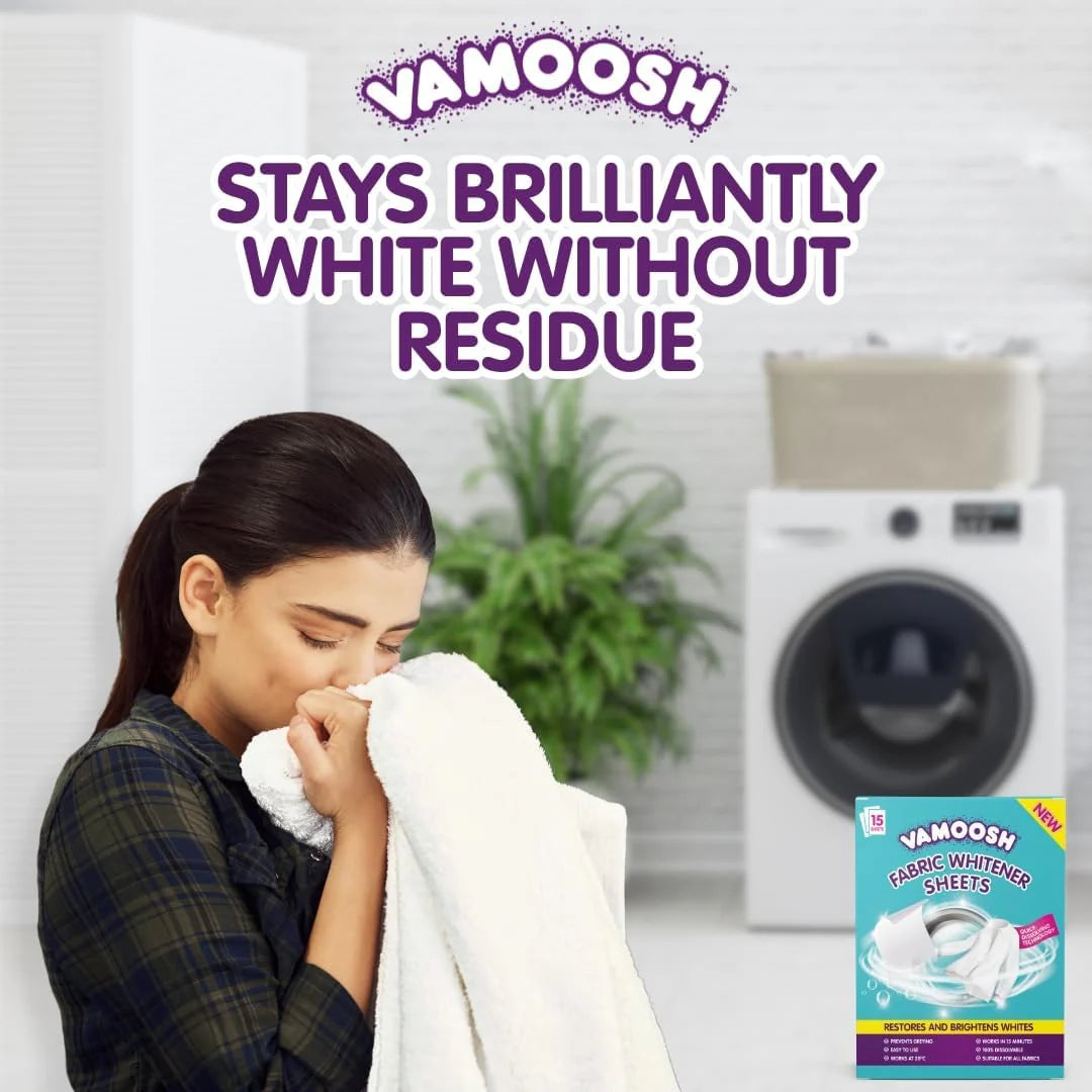 Vamoosh Fabric Whitener Sheets (15 Pack)
