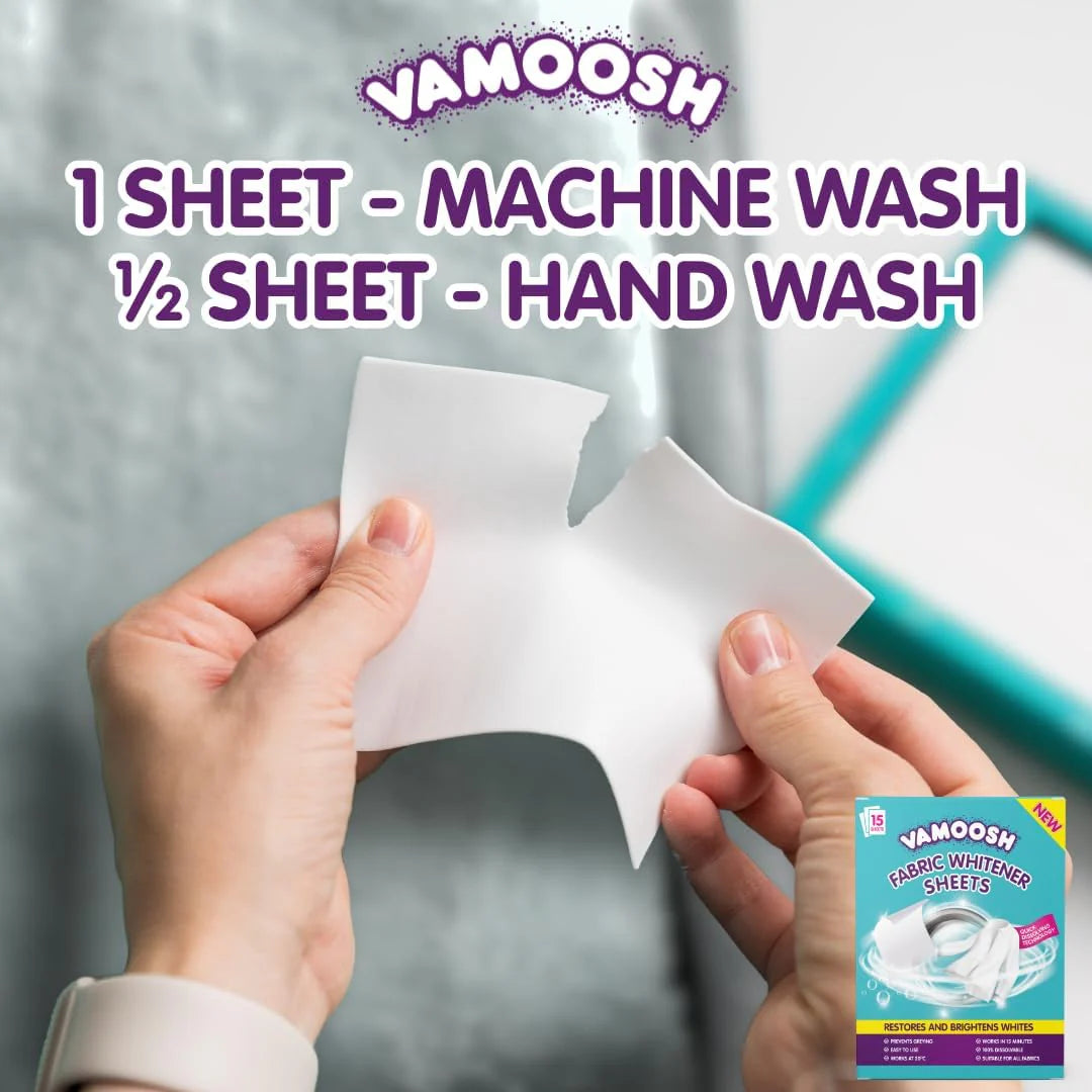 Vamoosh Fabric Whitener Sheets (15 Pack)