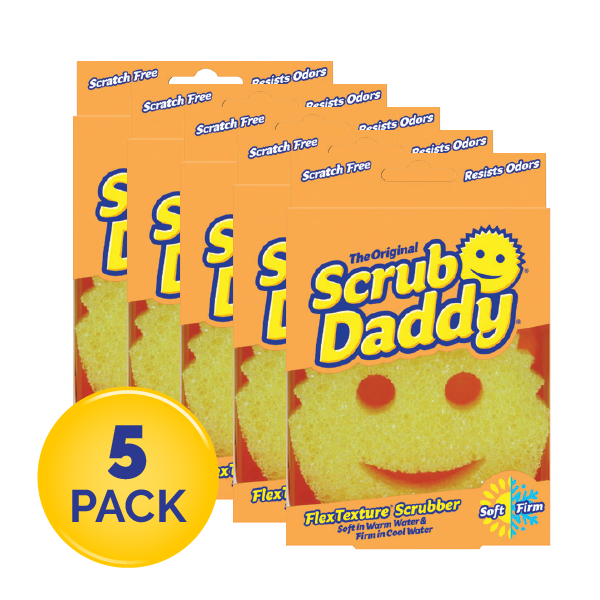 Scrub Daddy Smiling Scrubber, Grey - Scratch-Free Multipurpose